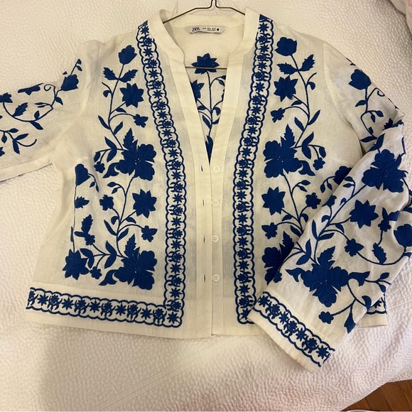Zara Jackets & Coats Zara Embroidered Jacket Poshmark